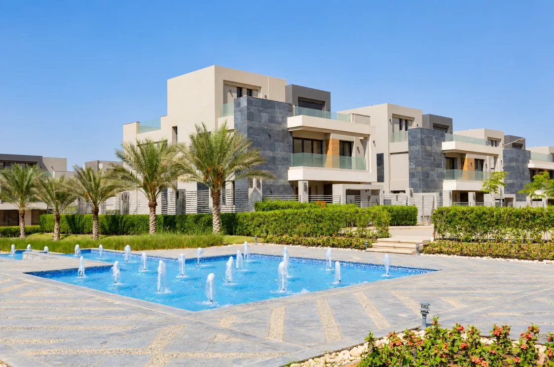 فيلات مودرن ونافورة في لافيستا سيتي